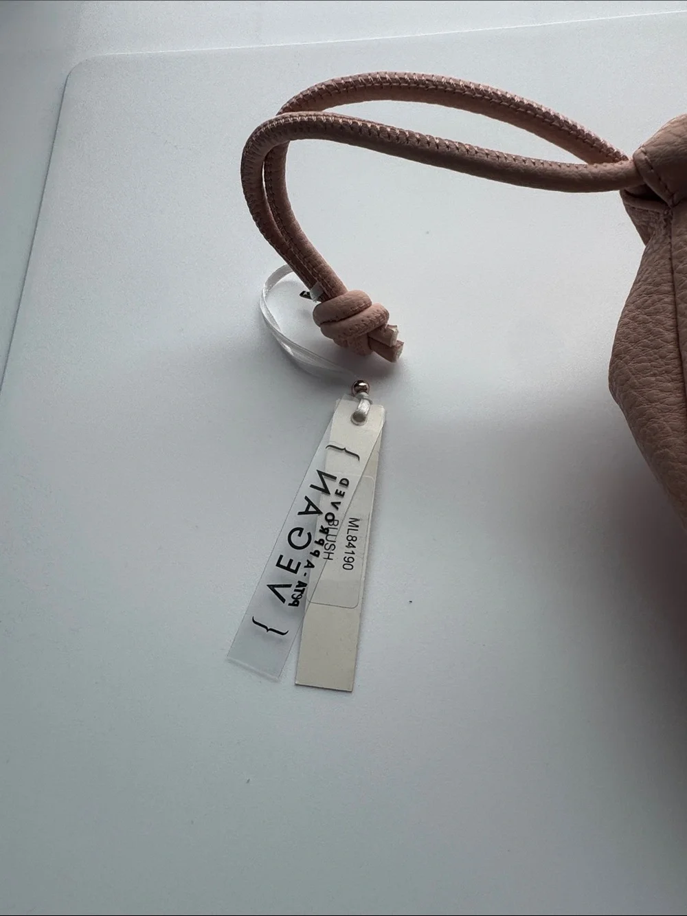 Mali +Lili Blush Pink Drawstring Bucket cosmetic bag